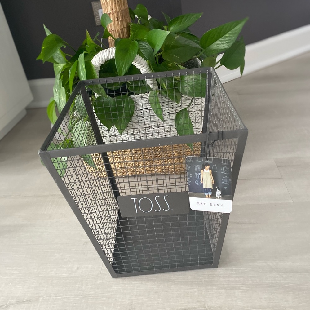 Rae Dunn Toss Trash Can